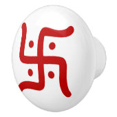 indiaans traditioneel hindu swastika symbool relig keramische knop (Rechts)