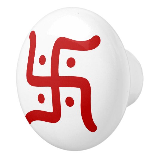 indiaans traditioneel hindu swastika symbool relig keramische knop (Rechts)