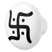 indiaans traditioneel hindu swastika symbool relig keramische knop (Rechts)