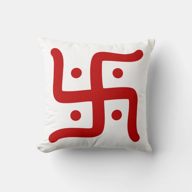 indiaans traditioneel hindu swastika symbool relig kussen (Voorkant)