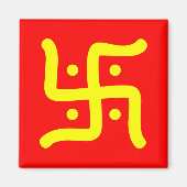 indiaans traditioneel hindu swastika symbool relig magneet (Voorkant)