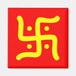 indiaans traditioneel hindu swastika symbool relig magneet