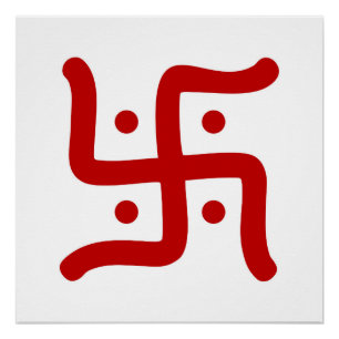 indiaans traditioneel hindu swastika symbool relig perfect poster