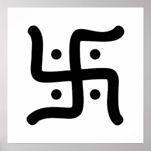 indiaans traditioneel hindu swastika symbool relig poster