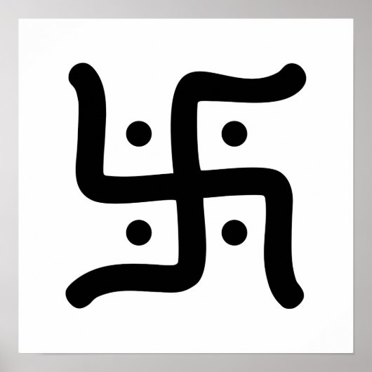 indiaans traditioneel hindu swastika symbool relig poster (Voorkant)