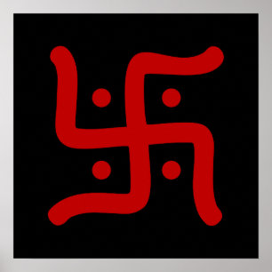 indiaans traditioneel hindu swastika symbool relig poster