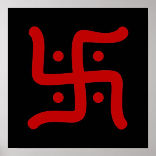 indiaans traditioneel hindu swastika symbool relig poster (Voorkant)