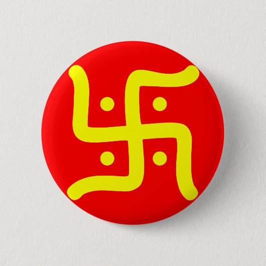 indiaans traditioneel hindu swastika symbool relig ronde button 5,7 cm (Voorkant)