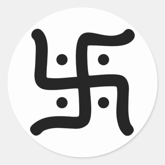 indiaans traditioneel hindu swastika symbool relig ronde sticker (Voorkant)