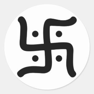 indiaans traditioneel hindu swastika symbool relig ronde sticker