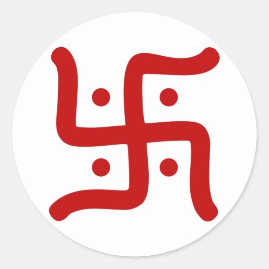 indiaans traditioneel hindu swastika symbool relig ronde sticker (Voorkant)