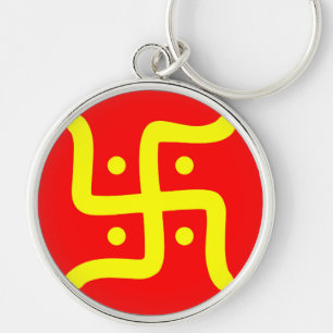 indiaans traditioneel hindu swastika symbool relig sleutelhanger