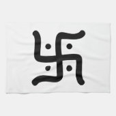 indiaans traditioneel hindu swastika symbool relig theedoek (Horizontaal)