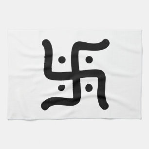 indiaans traditioneel hindu swastika symbool relig theedoek