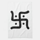indiaans traditioneel hindu swastika symbool relig theedoek (Verticaal)