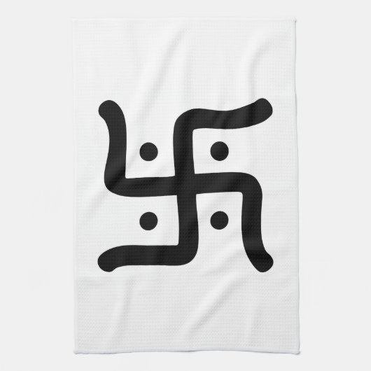 indiaans traditioneel hindu swastika symbool relig theedoek (Verticaal)
