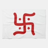 indiaans traditioneel hindu swastika symbool relig theedoek (Horizontaal)