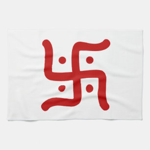 indiaans traditioneel hindu swastika symbool relig theedoek