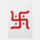 indiaans traditioneel hindu swastika symbool relig theedoek (Verticaal)