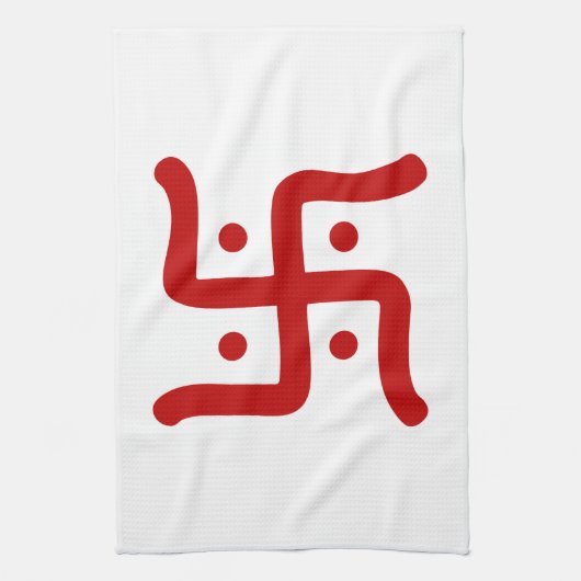indiaans traditioneel hindu swastika symbool relig theedoek (Verticaal)