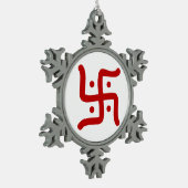 indiaans traditioneel hindu swastika symbool relig tin sneeuwvlok ornament (Links)