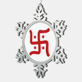 indiaans traditioneel hindu swastika symbool relig tin sneeuwvlok ornament (Rechts)
