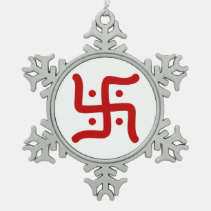 indiaans traditioneel hindu swastika symbool relig tin sneeuwvlok ornament