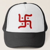 indiaans traditioneel hindu swastika symbool relig trucker pet (Voorkant)