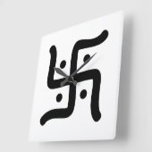 indiaans traditioneel hindu swastika symbool relig vierkante klok (Hoek)