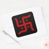 indiaans traditioneel hindu swastika symbool relig vierkante sticker (Envelop)