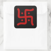 indiaans traditioneel hindu swastika symbool relig vierkante sticker (Tas)