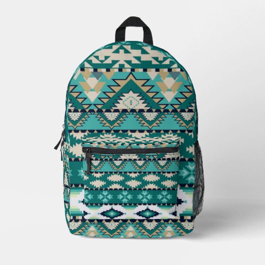 Indiaans tribaal patroon bedrukte rugzak (Voorkant)