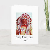 Indiaans Wenskaart Kaart (Achterkant)