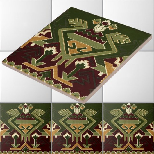  Indiaans zuidwestelijk patroon Tegeltje