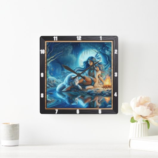 Indiaanse aarde: de stille band vierkante klok (Huis)