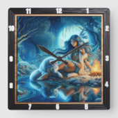 Indiaanse aarde: de stille band vierkante klok (Voorkant)