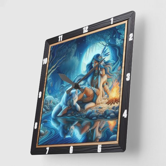 Indiaanse aarde: de stille band vierkante klok (Hoek)