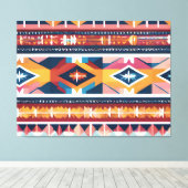 Indiaanse Abstracte Tribute 18 Canvas Afdruk (Insitu (Houten vloer))
