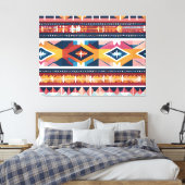 Indiaanse Abstracte Tribute 18 Canvas Afdruk (Insitu (Slaapkamer))