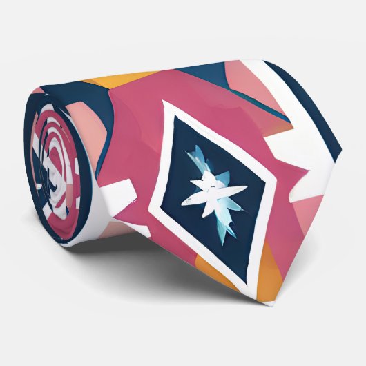 Indiaanse Abstracte Tribute 18 Stropdas (Opgerold)