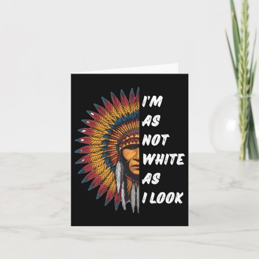 Indiaanse Amerikaanse Dag Sticker Kaart (Voorkant)