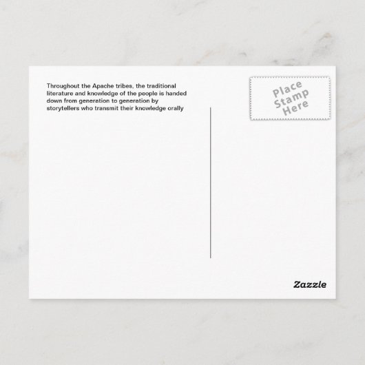  Indiaanse Apache Storytelling Briefkaart (Achterkant)