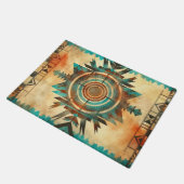Indiaanse Aztec geometrische tapijt Deurmat (Schuin)