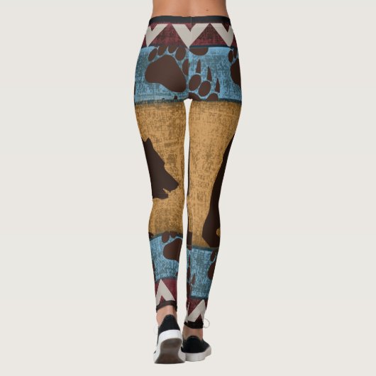 Indiaanse Beer kunst Leggings (Achterkant)