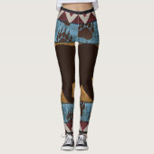 Indiaanse Beer kunst Leggings (Voorkant)