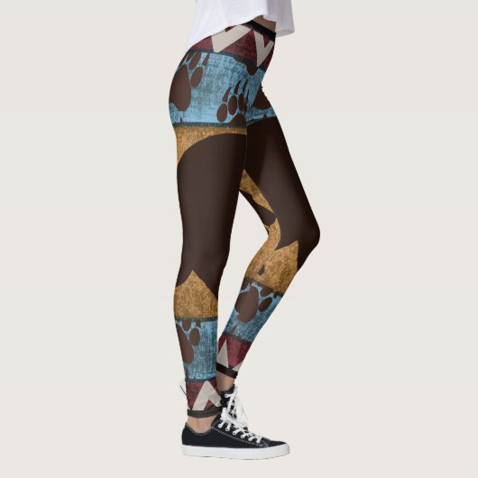Indiaanse Beer kunst Leggings (Rechts)