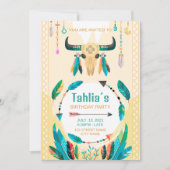 Indiaanse Boho Verjaardagsuitnodiging Sjabloon Kaart (Voorkant)