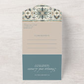 Indiaanse bruiloft all in one uitnodiging (Buitenkant)