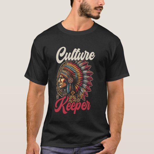 Indiaanse Cherokee Apache stam Indig T-shirt (Voorkant)