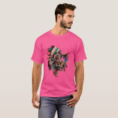 Indiaanse Cherokee stamhoofd Feather Head T-shirt (Voorkant volledig)